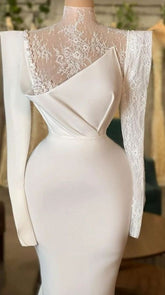 Vestido de novia largo blanco elegante Y1743
